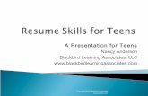 Resume Writing for Teens