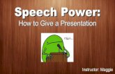 Public Speaking PPT 'Speech Power'