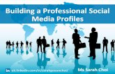 Building a professional social media profiles