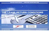 Planning ahead to avoid surprises with the lease return conditions…