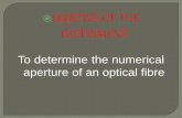 experiment to determine the numerical aperture  of an optical fibre..