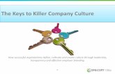 The Keys to a Killer Company Culture
