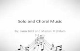 Solo and Choral music
