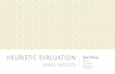 Heuristic Evaluation of MWSU Website
