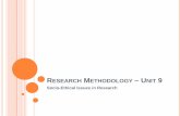 Research methodology – unit 9