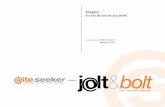 Top Tips for Blogging Success; Jolt & Bolt 01_19_2012