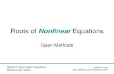 Roots of Nonlinear Equations - Open Methods