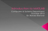 Introduction to matlab lecture 4 of 4