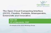 OCCI - The Open Cloud Computing Interface – flexible, portable, interoperable, extensible and innovative