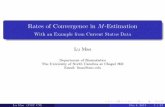 Rates of convergence in M-Estimation with an example from current status data