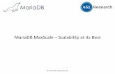 MariaDB MaxScale webinar