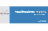 Applications mobiles  - quels choix ?