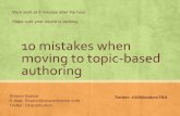 10 mistakes when you move to topic-based authoring