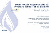 Solar Powered Applications for Methane Emissions Mitigation