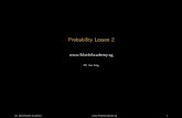 Probability 2 - Math Academy - JC H2 maths A levels