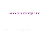 Maxims of equity (Topic 3)