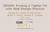 DENIM: Finding a Tighter Fit with Web Design Practice, at CHI2000