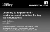 Learning to Experiment – workshops and activities for key transition points