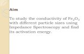 study of conductivity of fe2o3 using impedance spectroscopy