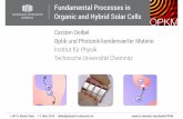 Fundamental Processes in  Organic and Hybrid Solar Cells