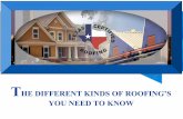 The different kinds of roofing's you need to know