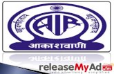 Prasar Bharati - All India Radio advertisement via releaseMyAd