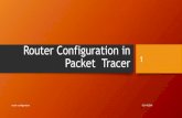 Router configuration in packet  tracer