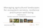 Managing agricultural landscapes for ecosystem services, resilience and human well-being
