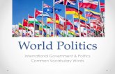 World Politics/Government Vocabulary