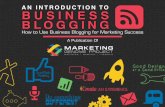 An introduction to business blogging