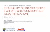 Kuching | Jan-15 | Feasibility of DC-microgrid For Off-grid Communities Electrification