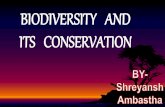 STUDENT PARTICIPATION IN CONSERVING BIODIVERSITY