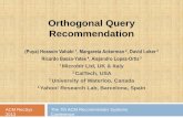 Orthogonal query recommendation (RecSys 2013)