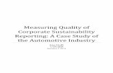Measuring Quality of Corporate Sustainability Reporting- A Case Study of the Automotive Industry