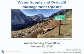Water Supply and Drought Management Update - Jan. 22, 2015