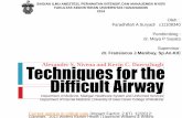 Techniques for the Difficult Airway