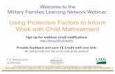 Using Protective Factors to Inform Work with Child Maltreatment