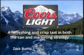Zack burris web strategy coors light