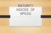 Maturity indices of spices