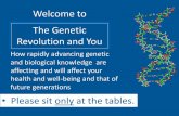 The Genetic Revolution: 1. Intro, Biological & Chemical Background