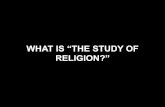 What is "the study of religion"