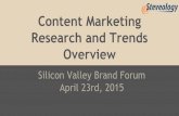 Content Marketing Research and Trends -- Silicon Valley Brand Forum