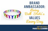 Brand Ambassador: Living Ball State's Values Every Day