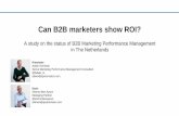 Can B2B marketers show ROI?