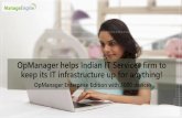 Leading Indian IT Services Company uses OpManager