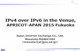 IPv4 over IPv6 in the Venue, APRICOT-APAN 2015 Fukuoka