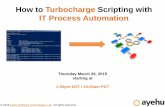 How to turbocharge your scripting with IT Process Automation