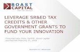 Fund Your Innovation - SR&ED Tax Credits and other Government Grants
