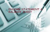 Income statement & balance sheet