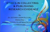 Ethics in collecting & publishing research evidence
